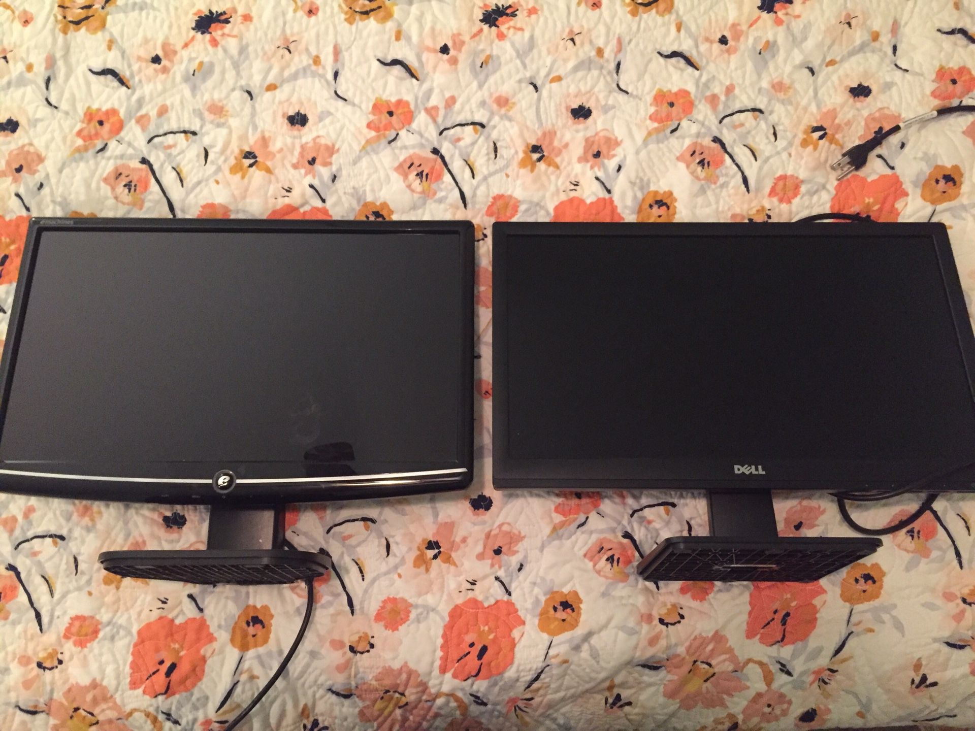 Two working computer monitors