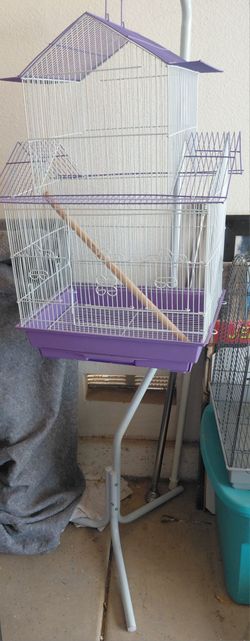 Bird cage with stand