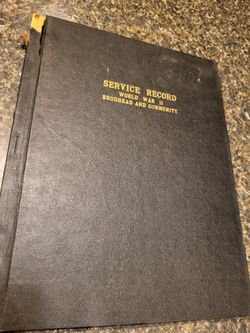 Service Record World War II Brodhead and community hardcover