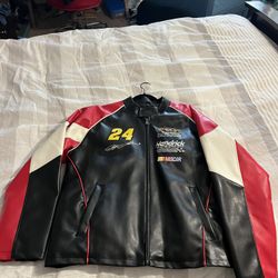 Nascar Jeff Gordon #24 DuPont Wilson Leather Jacket Mens XXL Excellent Condition