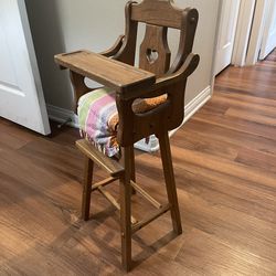 Oak Doll  High Chair