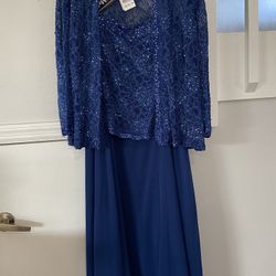 Beautiful Blue Mother Of The Bride Or Formal Dress