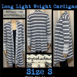 Size S(will Fit Bigger)- Long Lightweight Cardigan 