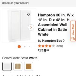 Assembled Wall Cabinets (2 available) 