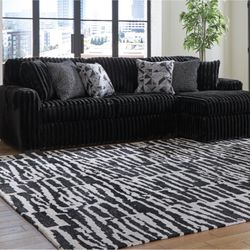 Midnight Cloud Couch 2-Piece Sectional w/ pillows