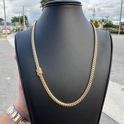 14k solid yellow gold 18 inches cuban chain 14KYG 30.8 grams 4,5mm