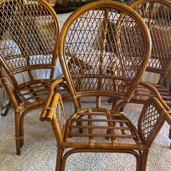 4 Vintage Bamboo Chairs $165