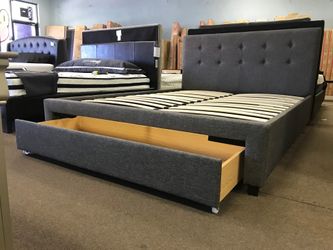 Bed frame with storage
