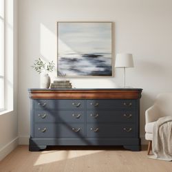 Oversized 8 Drawer Dresser In Polo blue. 