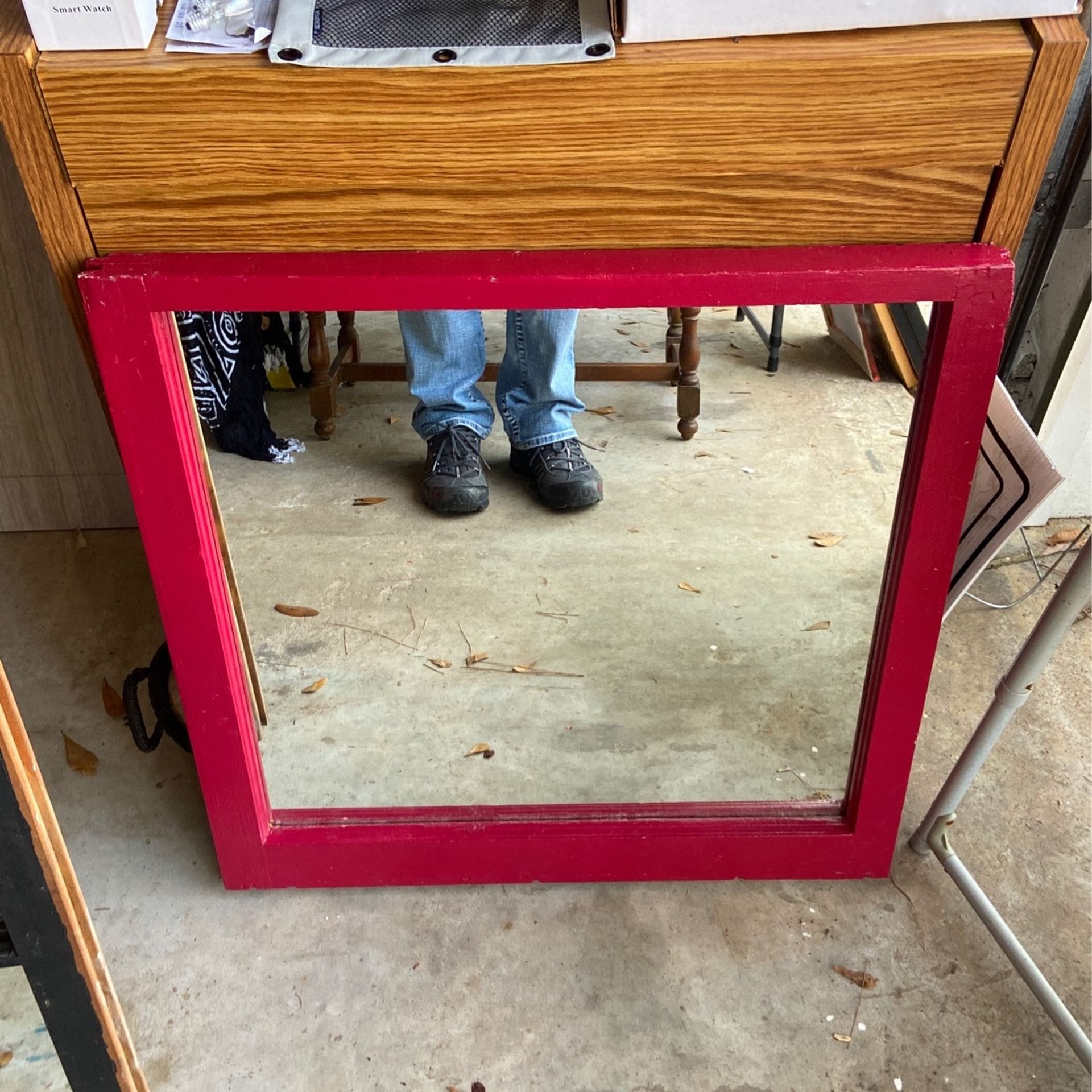 Custome Made Vintage Wood Window Mirrors