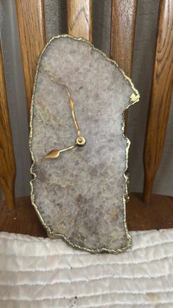 White marble clock
