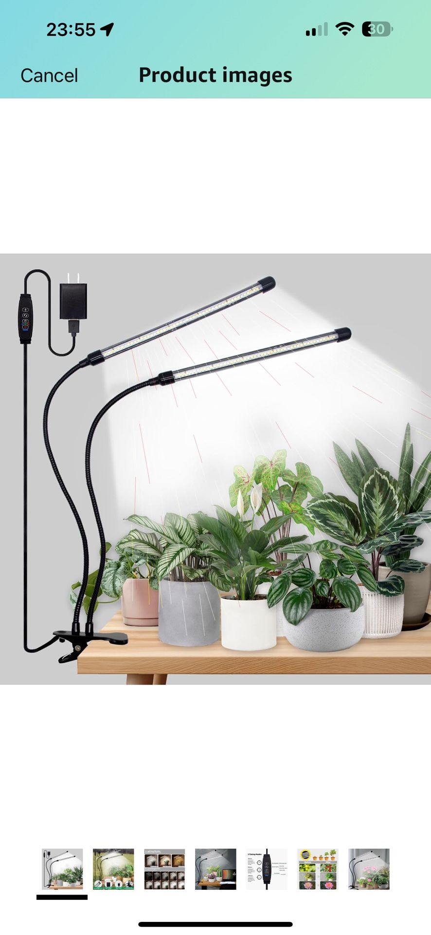 Grow Lights for Indoor Plants - 96 LED Full Spectrum Clip Plant Growing Light with 5-Level Dimmable,Auto On Off Timing 3 9 12Hrs Perfect for Indoor Gr