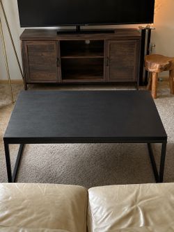 Large Modern Black Coffee Table