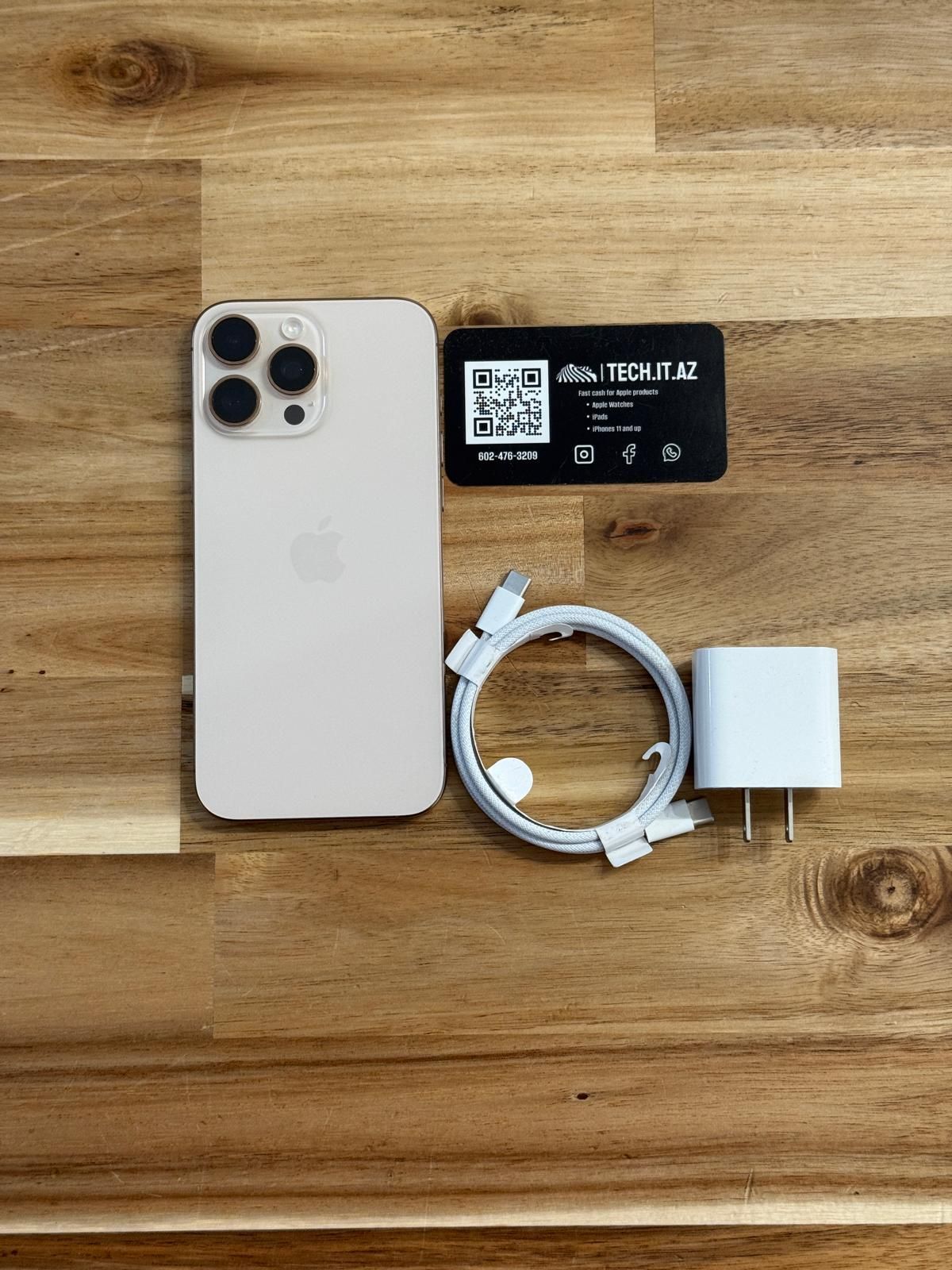 📱 iPhone 16 Pro Max | 256GB | Desert Titanium | Cricket Only | Hablo Español 