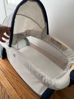 Bassinet, play mat, diaper caddy, bottles (all $12)
