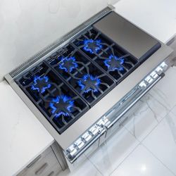 Thermador Range 48 Inch Wide Dual Fuel 