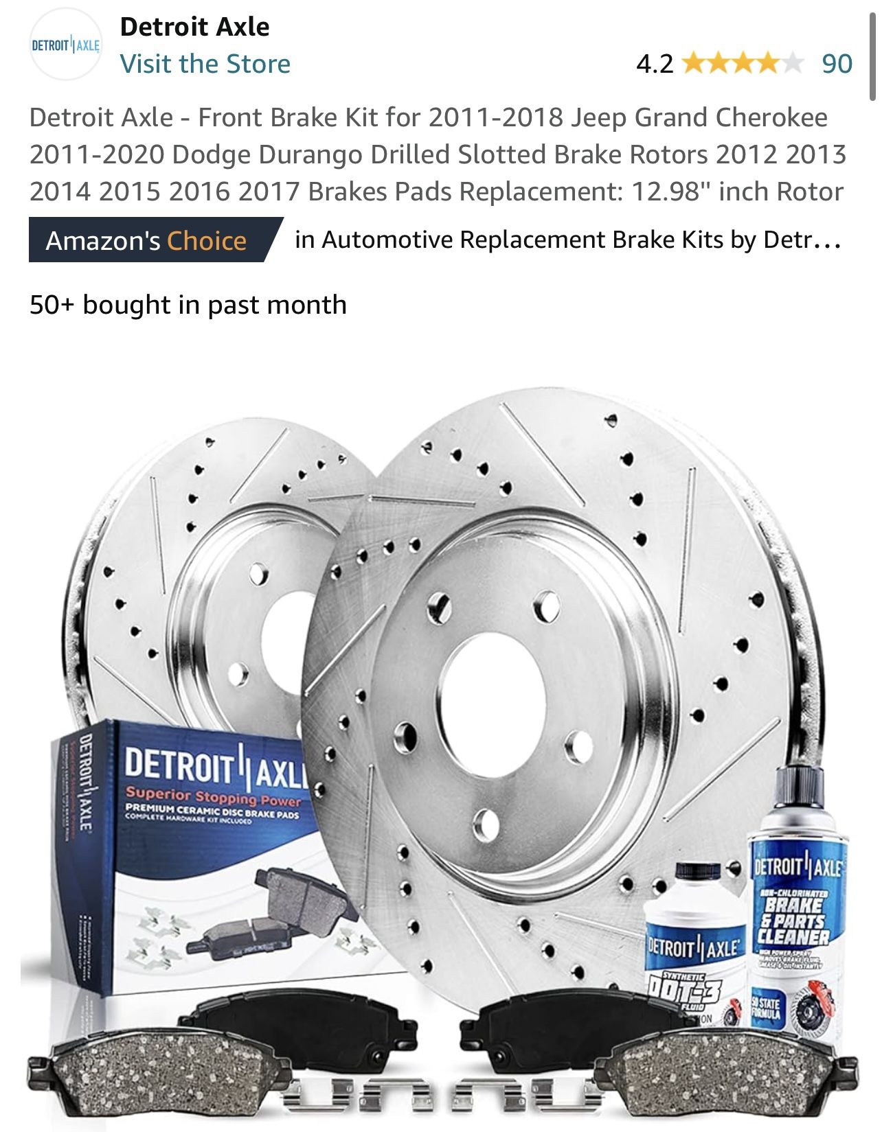Detroit Axle Front Brake Kit