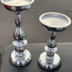 Yankee candle silver candle holders NEW !