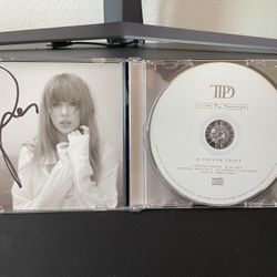 Taylor Swift Tortured Poets CD + Autographed Photo (Brand New)