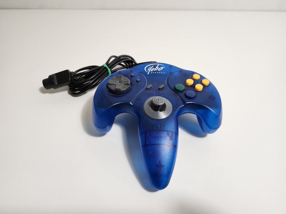 N64 Yobo Blue Wave Clear Controller Nintendo 64