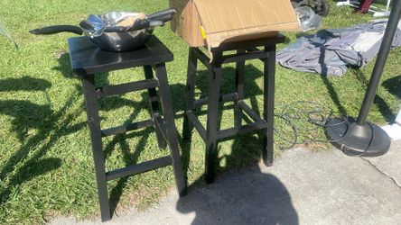 Wooden Square Bar Stools