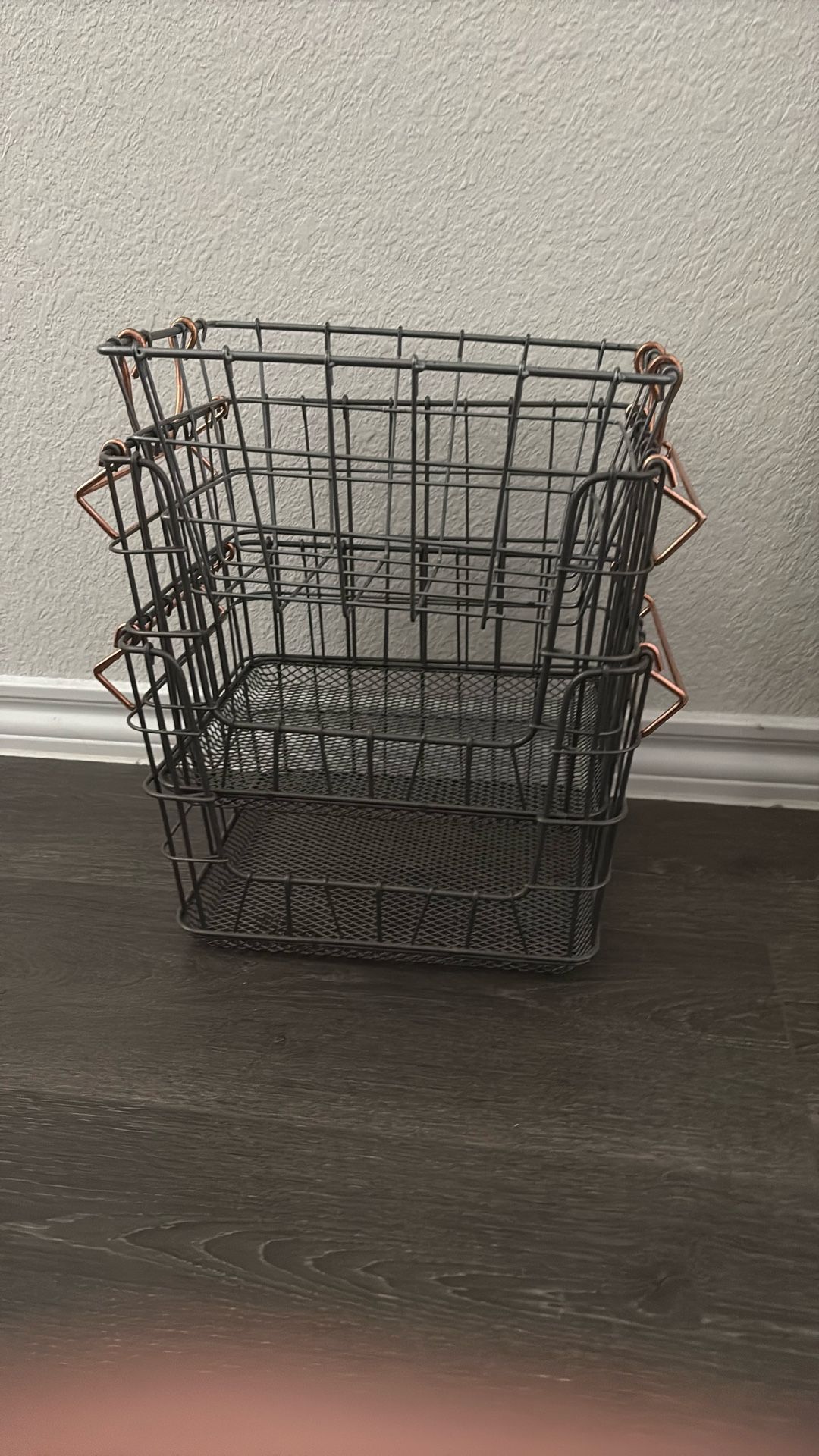 3 Metal Baskets