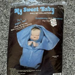 Vintage 1984 My Sweet Baby Doll Kit Boy Sleeping Greever & Walsh Textiles NEW