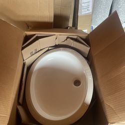Ovalyn Universal Access Undermount Bathroom Sink in White