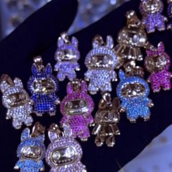 14K Labubu Pendant Yellow Gold 