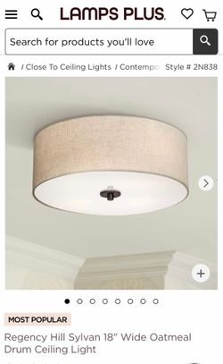 Regency Hill 18” Wide Oatmeal Ceiling Light