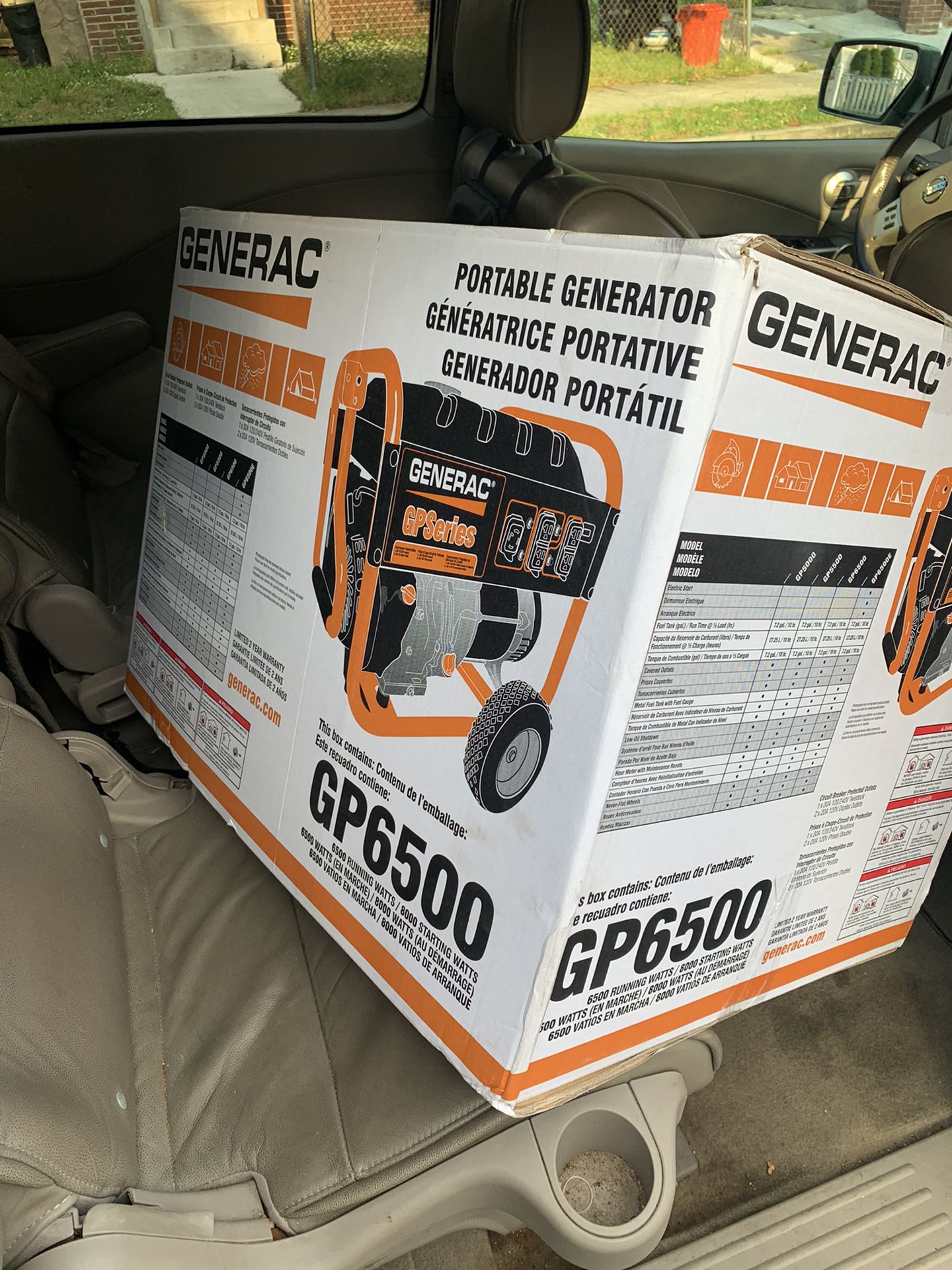 Generac Generator 6500 watts Beand new