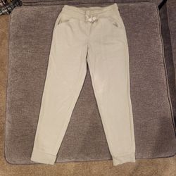 Cat & Jack Jogger Sweatpants  Size M 7/8 Light Beige/Tan