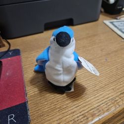 TY Beanie Babies "Rocket The Blue Jay" Mint 