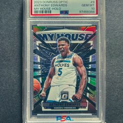#9 Anthony Edwards 2023-24 Donruss Optic - My House Holo