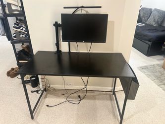 Desk and Monitor Setup