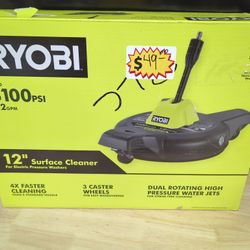 RYOBI
12 in. 3100 PSI Electric Pressure Washer Surface Cleaner with Caster Wheels