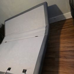 King Size Adjustable Bed Frame And Mattress In Good Condition 