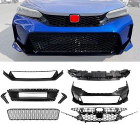 25-26 Honda Civic  Type R Style Front Bumper Conversion + Grille