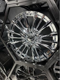 22” Chrome Platinum V Wheels
