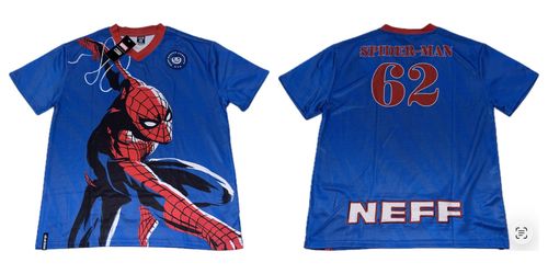Spiderman Marvel X Neff Soccer Jersey Mens Medium New