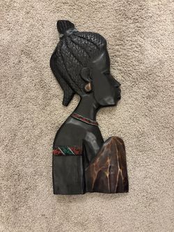 Wooden Bust Sculpture Art