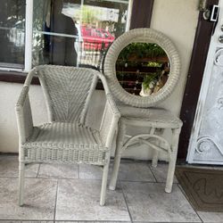 Vintage Rattan Set 