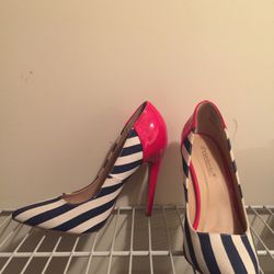 Red White And Blue Women High Heels