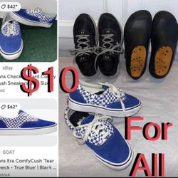 $10 For All Bundle of Kids Shoes Vans size 3.5 Under Armour size 4 ,other shoe size 4