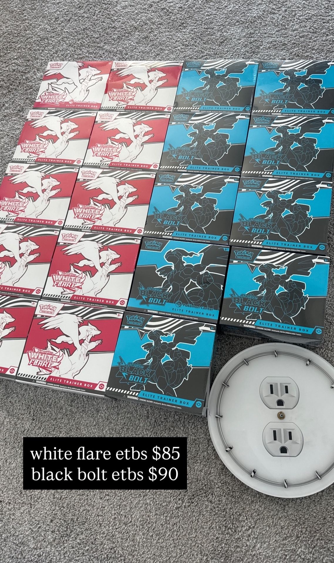 Black bolt, White Flare Etb Pokemon