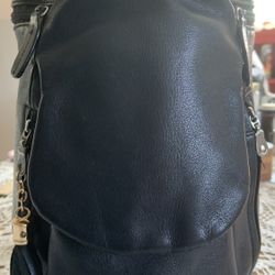 Black Leather Shoulder Bag by Tignanello