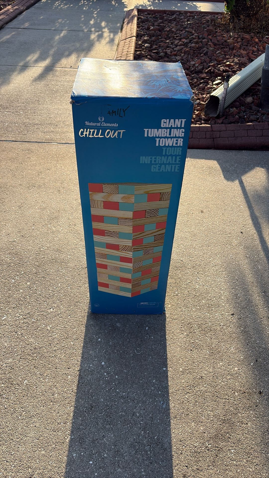 Giant Jenga block tower game