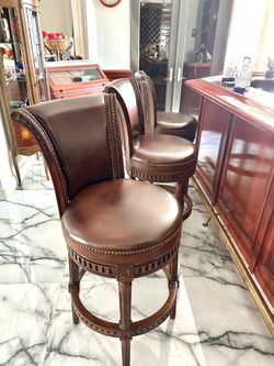 FRONTGATE Manchester Swivel Bar Height Bar Stool- Price For Each