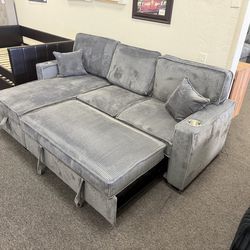 Grey sleeper sofa