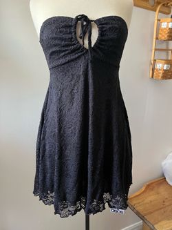 ASOS x Miss Selfridge Black Lace Strapless Dress – Size Small (US 4–6) NWT
